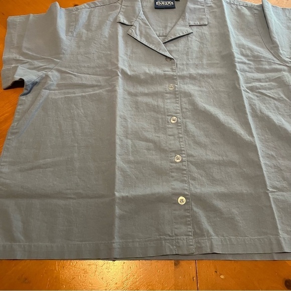 NEW Big Bud Press Linen Blend Pantry Button Up Top in Blue Sz 3XL - Picture 5 of 12